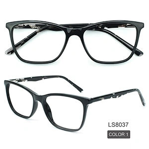 Fashionable Acetate Frames Glasses PC Lens Square Optical Eyewear Glasses
