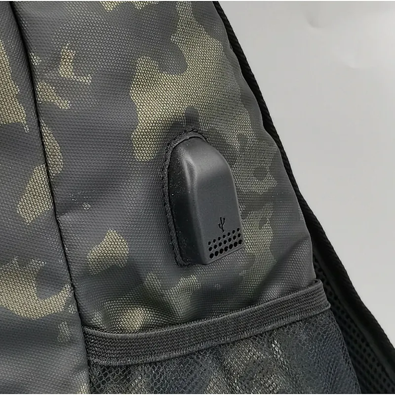 Roll top  camouflage laptop backpack