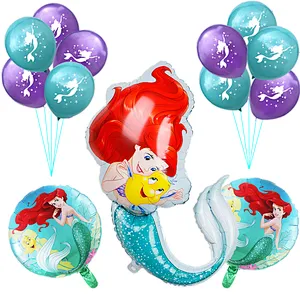 Mermaid Balloons Birthday Party Supplies Mermaid Mylar Balloons for Girls Birthday Baby Shower