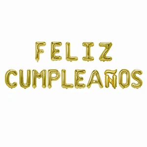 Wholesale Birthday Party Decoration Balloon Spanish Feliz Cumpleanos Letter Balloon Set