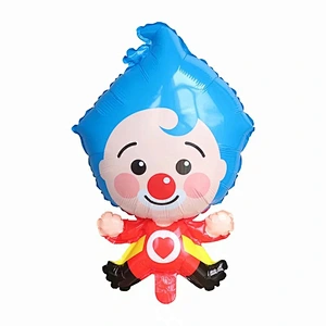 Cheap Cartoon Clown Foil Balloons Children Birthday Party Decorations Kids Lovely Clown Balls Baby Shower Air Globos Toys