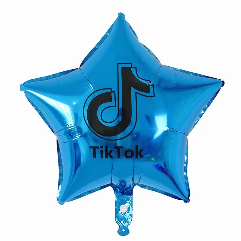 Multiple Color 18 inch Star Shaped Tik Tok Foil Helium Balloons Birthday Party Decorations