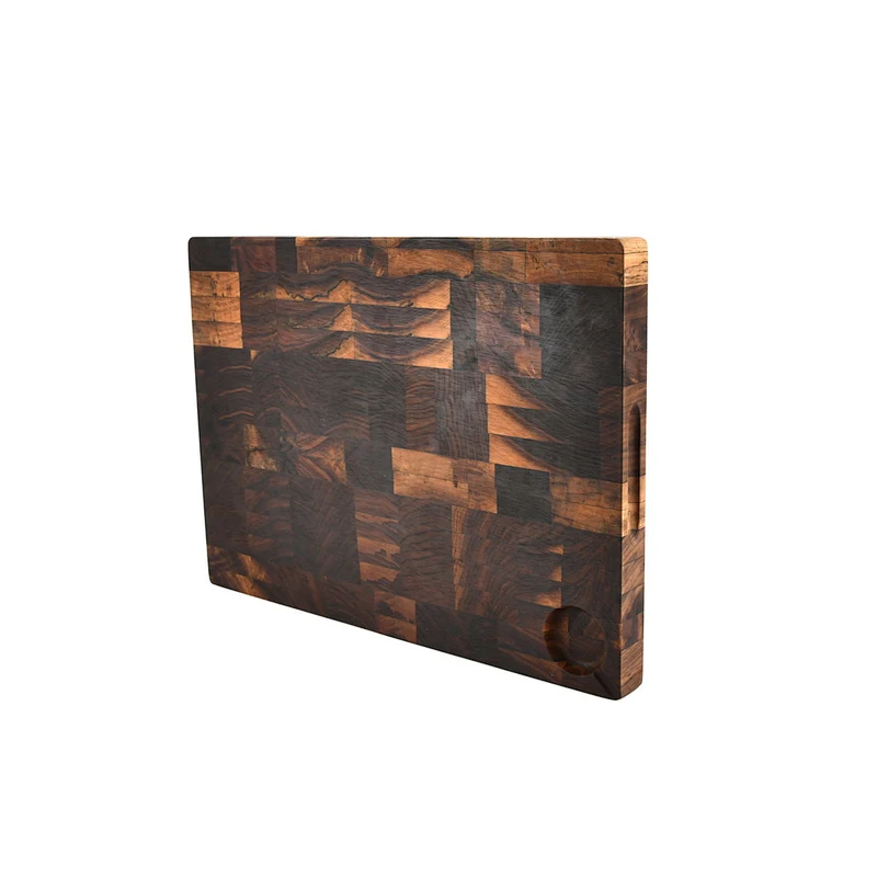 UWELD Walnut End Grain Cutting Board Reversible Chopping Board for Kitchen 16x11.5x1.2