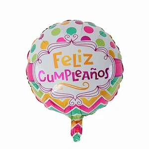 Multi-style 18 inch Spanish Happy Birthday Feliz Cumpleanos Foil Helium Balloons Birthday Party Decorations