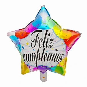 Multi-style 18 inch Spanish Happy Birthday Feliz Cumpleanos Foil Helium Balloons Birthday Party Decorations