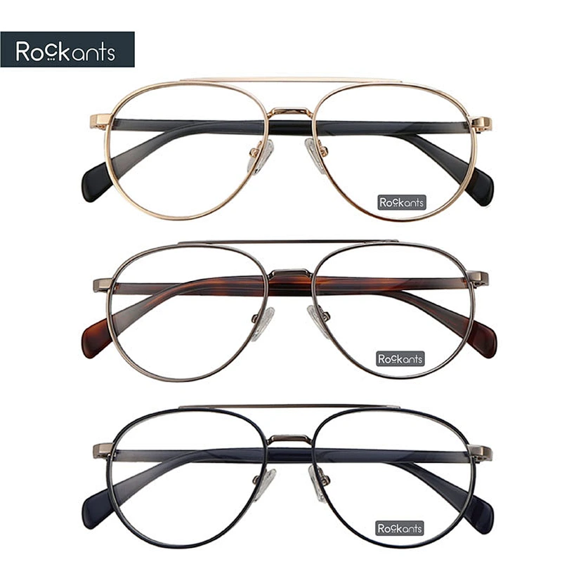 Hot selling classic round metal optical frame double bridge wide rim wire frames eyeglasses frames