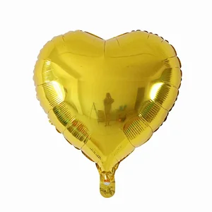 Multiple Color 18 inch Plain Pure Heart Shaped Foil Helium Balloons Birthday Party Decorations