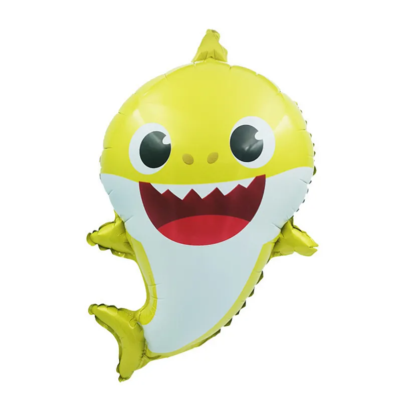 5pcs baby shark aluminum foil balloon sea animal theme birthday party decoration cartoon balloon set