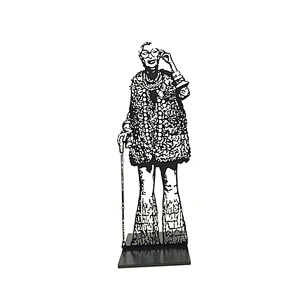 Black Powder Coated Steel Elder Lady