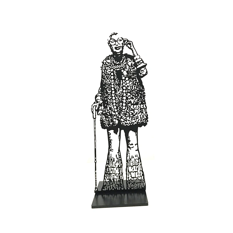 Black Powder Coated Steel Elder Lady