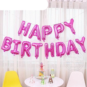 16 Inch Happy Birthday Letter Balloon Set Banner Baby Shower Birthday Party Decoration Balloons