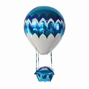 22 Inch new design large size hot air shape 4D helium foil balloon for wedding/valentine's party decoration