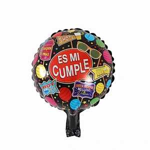 Multi-style 10 inch Spanish Happy Birthday Happy Day Feliz Cumpleanos Feliz Dia Foil Helium Balloons Birthday Party Decorations