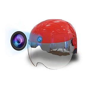 AI Front and Rear View Dual Lens Helmet Camera Built in 1080P Biological Anti-Shake Waterproof IPX4