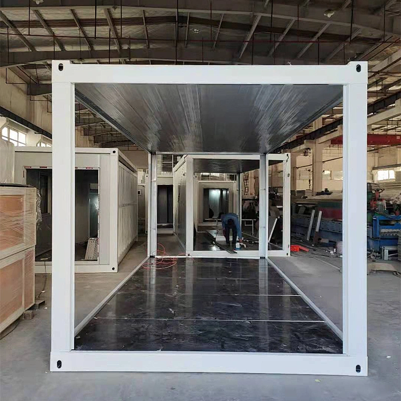 China prefab modular homes 20ft plat pack container home office/living kit set homes for sales