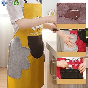 Kitchen Aprons with Coral Fleece