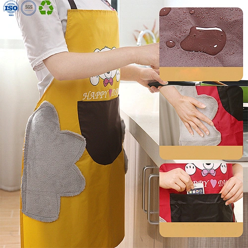 Kitchen Aprons with Coral Fleece