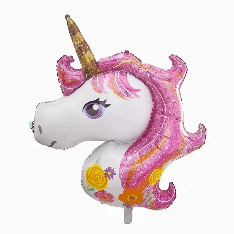 Large Size Unicorn Foil Helium Balloons Birthday Party Decorations for Girls Women