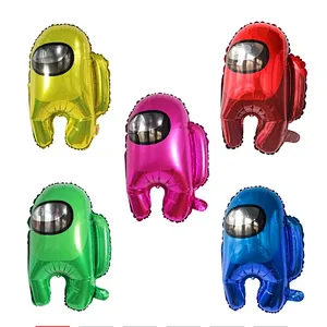 16pcs Among Us Foil Balloons Set Red Blue 30inch Number Globos Video Game Theme Party Happy Birthday Party Decorations Kids Toys