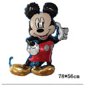 Hot selling 6pcs Mickey Minnie cartoon balloons set aluminum foil balloon for first birthday baby shower decoration