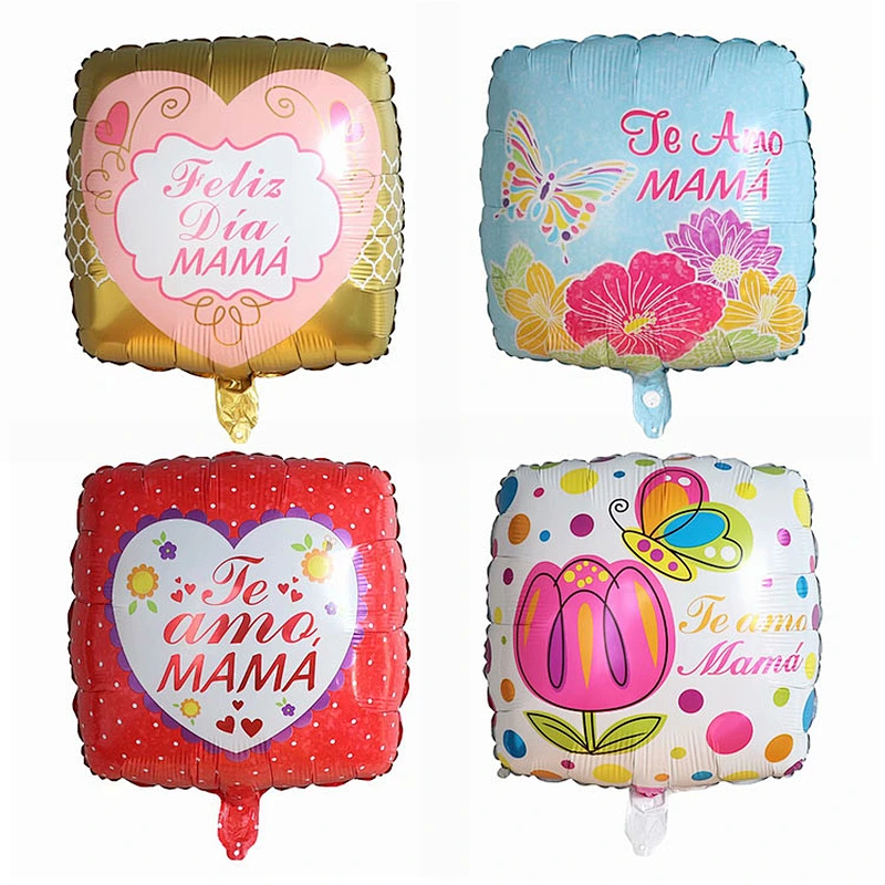 Hot Sales 18 Inch Mother's Day Foil Balloon Heart Shape Helium Balloon For Mother's Day Gifts