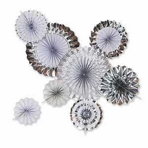 Wholesale Party Supplies Decorations Sets Paper Decorations Fan Flower Hanging for Party 6pcs/pack