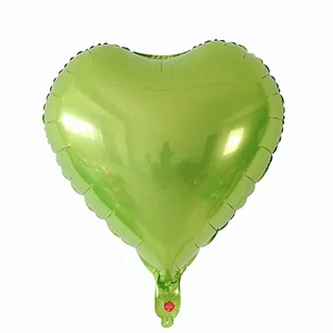 Multiple Color 18 inch Plain Pure Heart Shaped Foil Helium Balloons Birthday Party Decorations