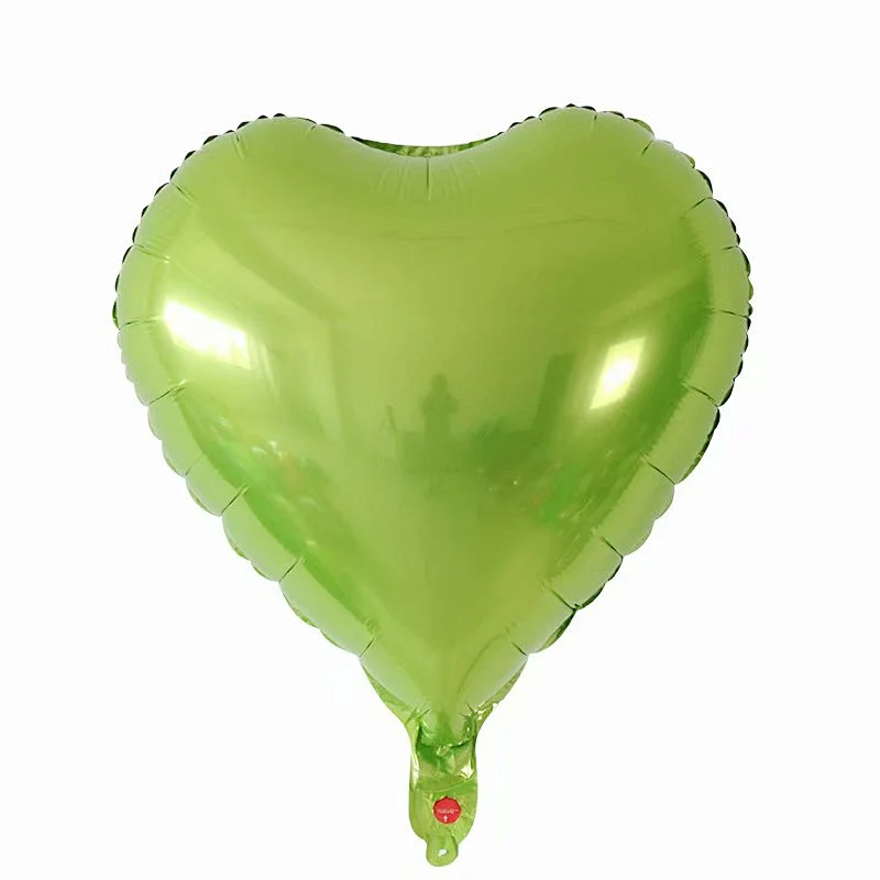 Multiple Color 18 inch Plain Pure Heart Shaped Foil Helium Balloons Birthday Party Decorations