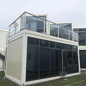 High-end Business Style Black, Deep Grey Prefab Container House