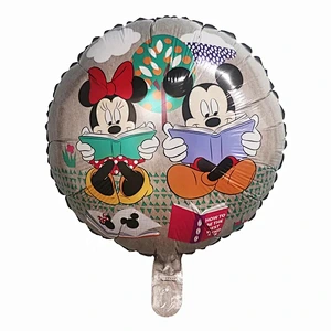 Mickey Minnie cartoon character balloon 18 inch heart   shape foil balloons for children's birthday party decorations