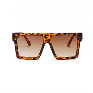 2021 New Arrivals Women Men PC UV 400 Custom Logo Big Shades Sunglasses Mirror Flat Top Sunglasses Sun Glasses