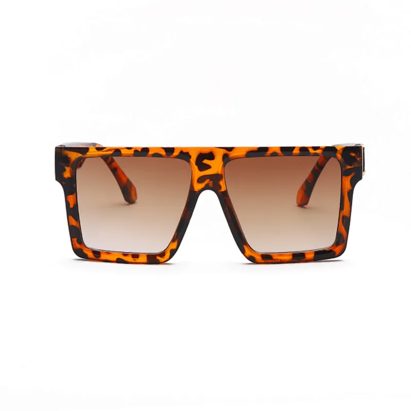 2021 New Arrivals Women Men PC UV 400 Custom Logo Big Shades Sunglasses Mirror Flat Top Sunglasses Sun Glasses
