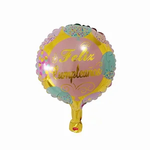 Multi-style 10 inch Spanish Happy Birthday Happy Day Feliz Cumpleanos Feliz Dia Foil Helium Balloons Birthday Party Decorations