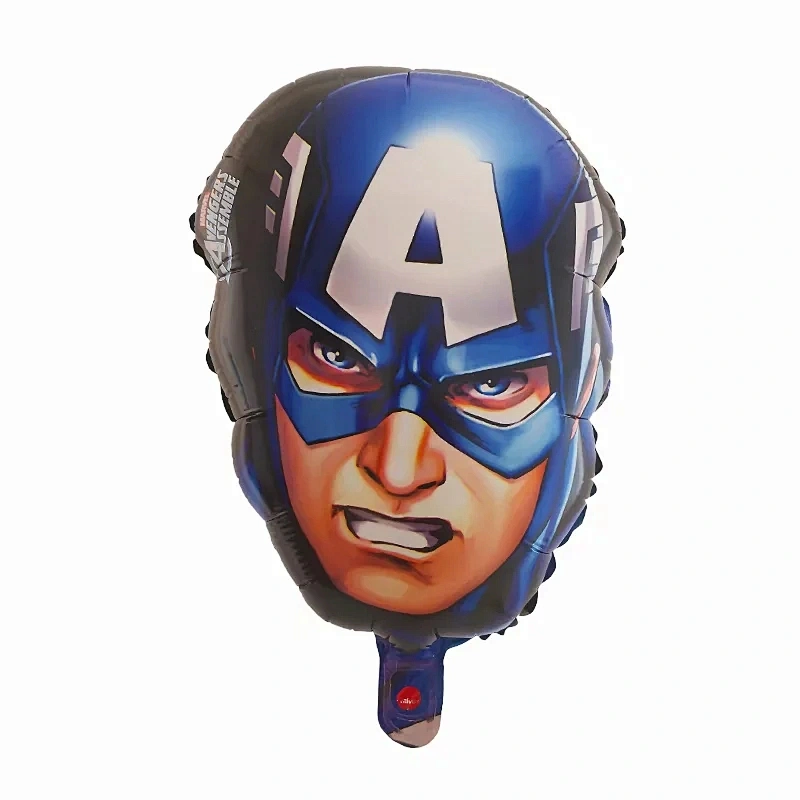 American Cartoon Character Spider man Superhero Captain Man Iron Head Shape Globos Foil Balloons For Kids Toy Decoration