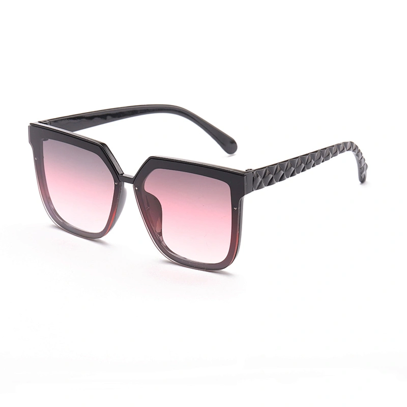 2021 Vintage Retro Style 8 Colors Big Square Crystal Gradient Feeling Full Rim Diamond Cut Sunglasses