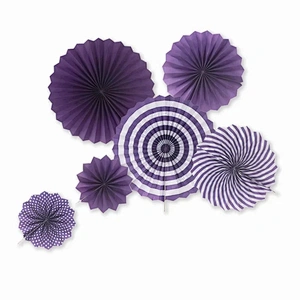 Wholesale Party Supplies Decorations Sets Paper Decorations Fan Flower Hanging for Party 6pcs/pack