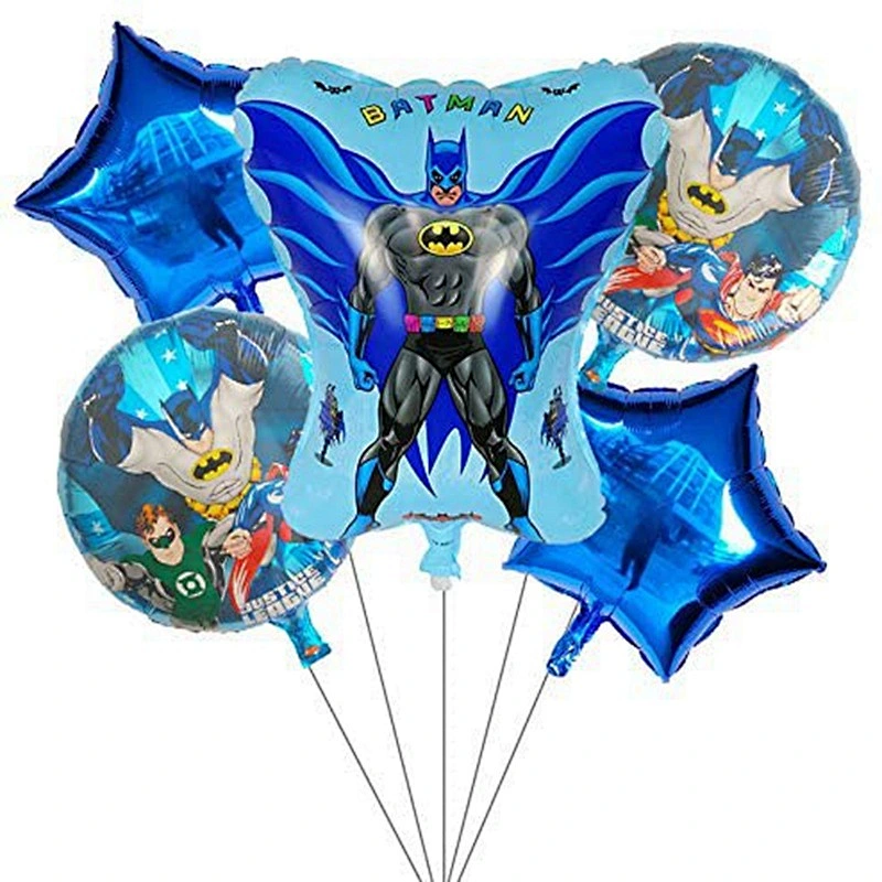Superhero Theme Aluminum Foil Balloon Set Spiderman Batman Balloon Kids Birthday Toy Balloon Party Decoration