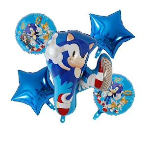 5pcs/set Sonic Balloon Garland Set for Kids Birthday Baby Shower Sonic Theme Party