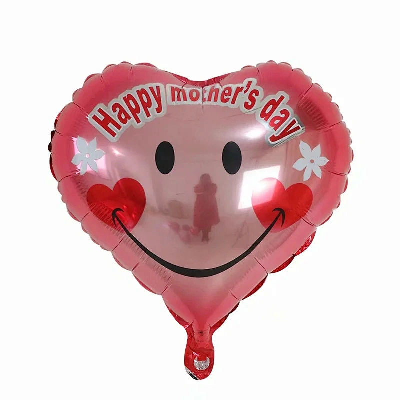 Hot Sales 18 Inch Mother's Day Foil Balloon Heart Shape Helium Balloon For Mother's Day Gifts
