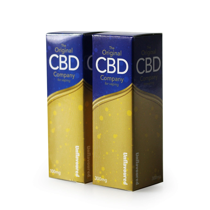 100mg cbd glossy laminated vaping foldable paper packaging box