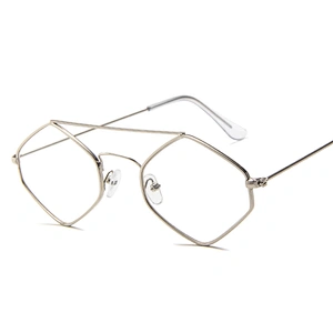 Fashion Men Women Diamond Sharp Sunglasses Clear Yellow Lens Shades UV400 Polycarbonate Shield New 2021