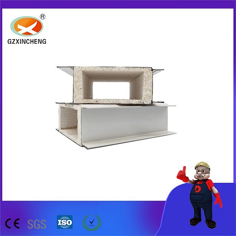 Material de construcción incombustible Panel sándwich de magnesio y vidrio para hospitales
