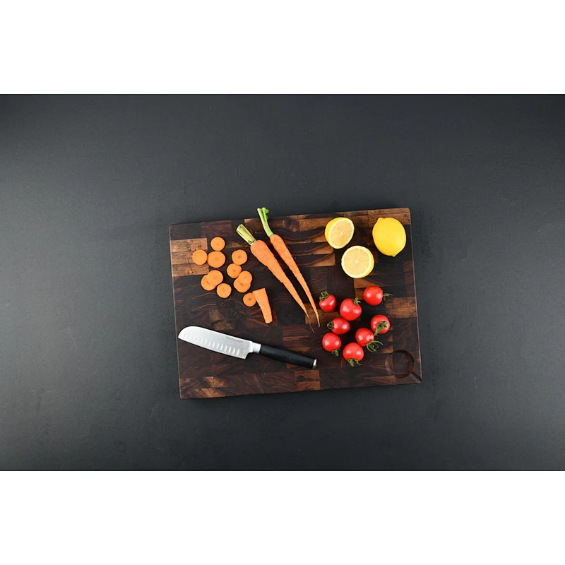 UWELD Walnut End Grain Cutting Board Reversible Chopping Board for Kitchen 16x11.5x1.2