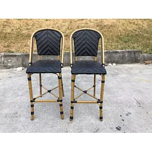 French style bistro rattan stool