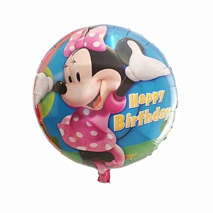 Mickey Minnie cartoon character balloon 18 inch heart   shape foil balloons for children's birthday party decorations