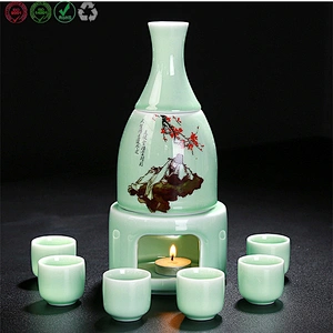 Retro Style Ceramic Sake Cup Set