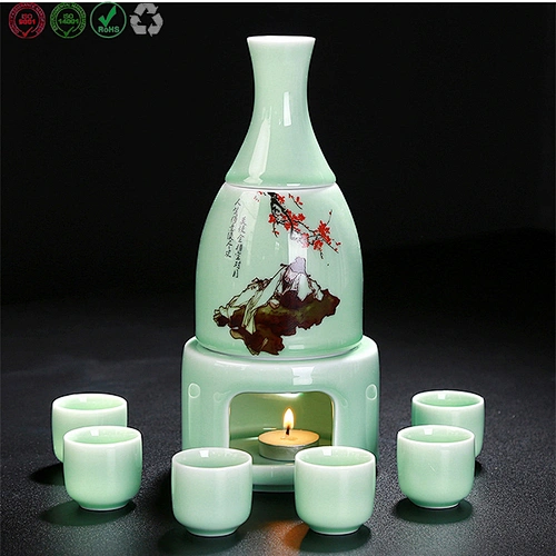 Retro Style Ceramic Sake Cup Set