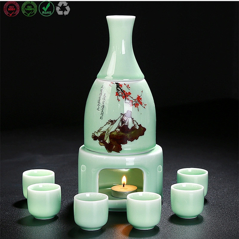 Retro Style Ceramic Sake Cup Set