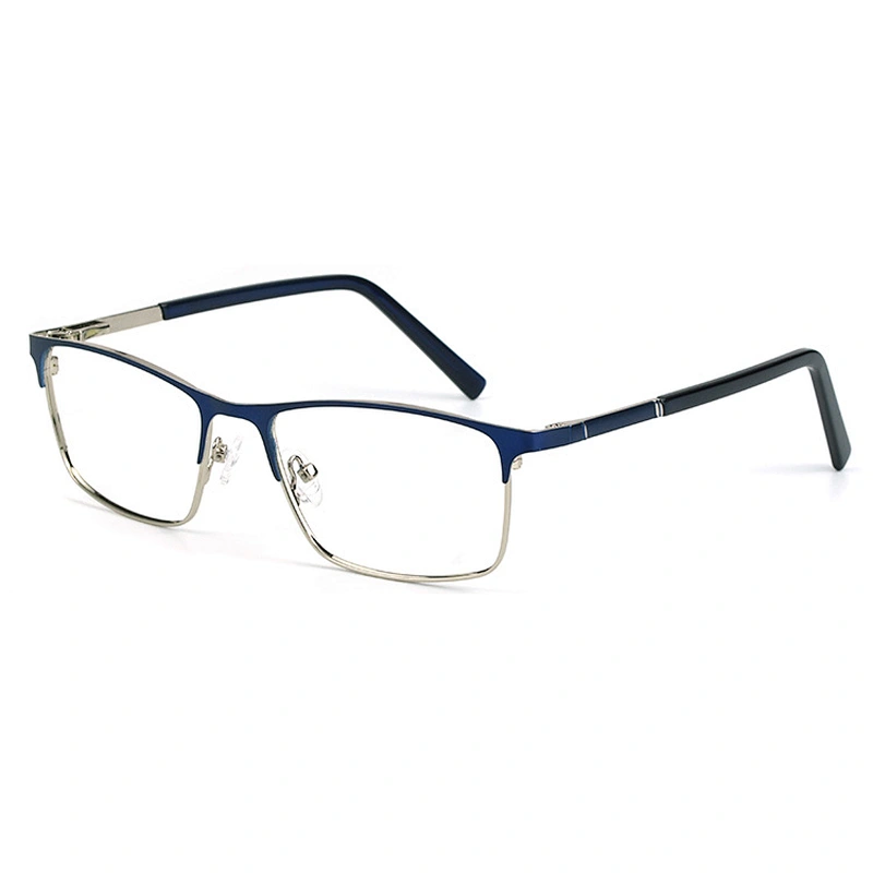 Full rim square classic metal optical frames custom logo eye glasses