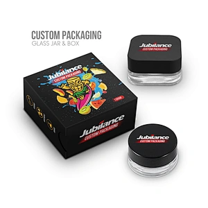 Custom 3/5/7/9ml mini cbd wax oil glass concentrate container wax glass jar packaging box